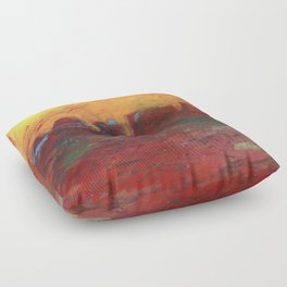 Red Sky at Night Floor Pillow