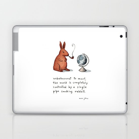 Pipe-smoking rabbit Laptop & iPad Skin