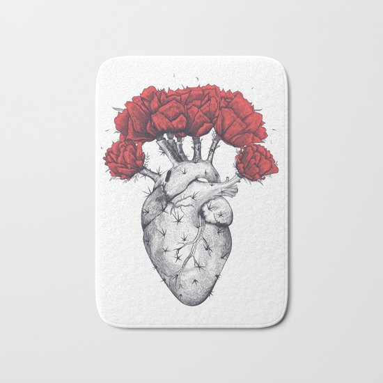 Heart cactus Bath Mat