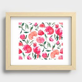 Bloom Bloom Pow|Bold Pink Flowers|Renee Davis Recessed Framed Print