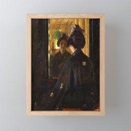 The Mirror, 1900 by William Merritt Chase Framed Mini Art Print