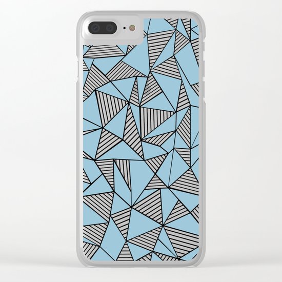 Ab Blocks Blue #2 Clear iPhone Case