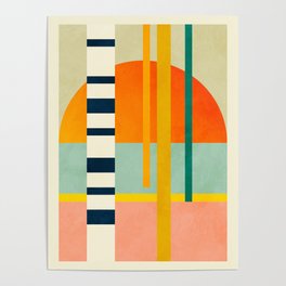trees with tropical sun Poster