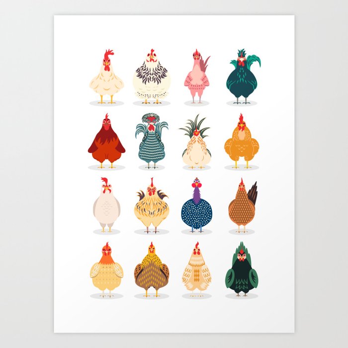 Cute Chicken Art Print