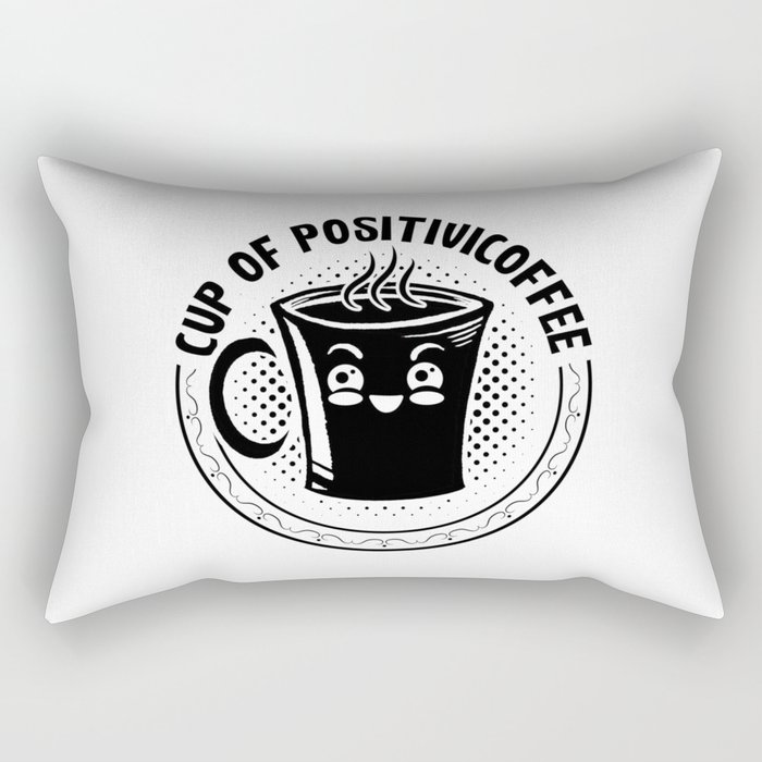 Mental Health Cup Of Positivicoffee Anxiety Anxie Rectangular Pillow