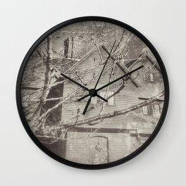Witch House/Corwin House Salem MA #1 Wall Clock | Black and White, Scary, Vintage, Architecture 