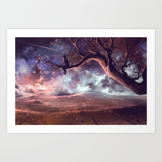 It made scars in the sky Art Print