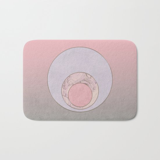 Soft Pastel Elegant Circles Bath Mat