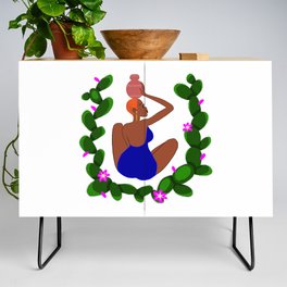African woman with a vessel Credenza