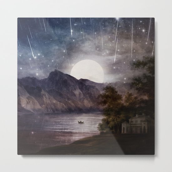 Love under A Wishing Star Sky Metal Print