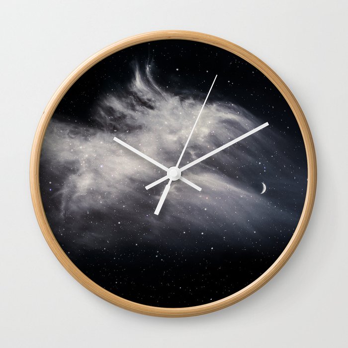 Moon and Clouds Wall Clock