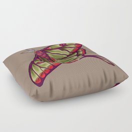 Ruby Moth Floor Pillow