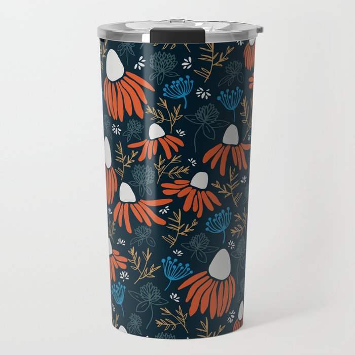 Wildflowers - Orange Travel Mug