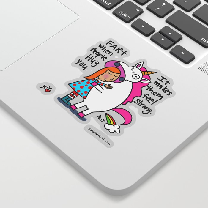 Unicorn Farts Sticker By Superartgirl Society6