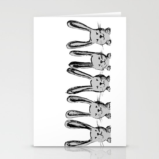 Rabbit family Stationery Cards