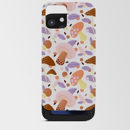 Mushroom pattern - warm palette iPhone Card Case