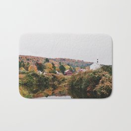 Country scene in Stowe Vermont - 35mm film Bath Mat
