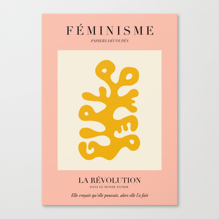 L'ART DU FÉMINISME III — Feminist Art — Matisse Exhibition Poster Canvas Print