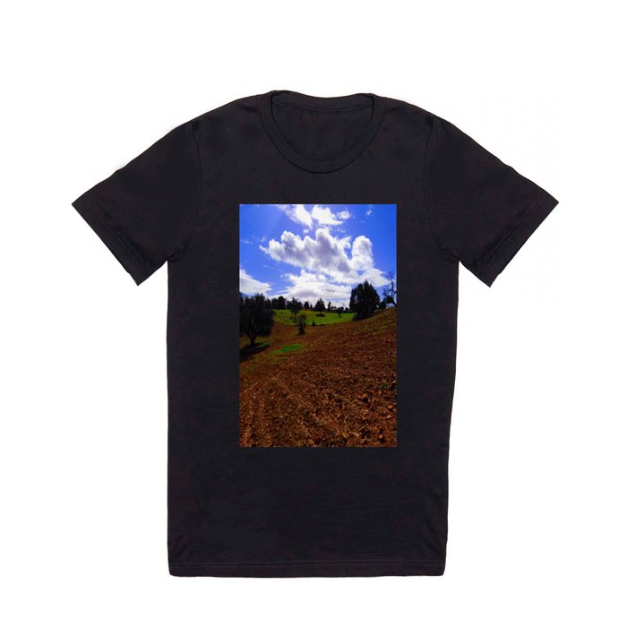 landscape hills photo blue sky - scenic hills NATURE PHOTO T Shirt