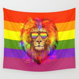 Rainbow Lion Pride Wall Tapestry