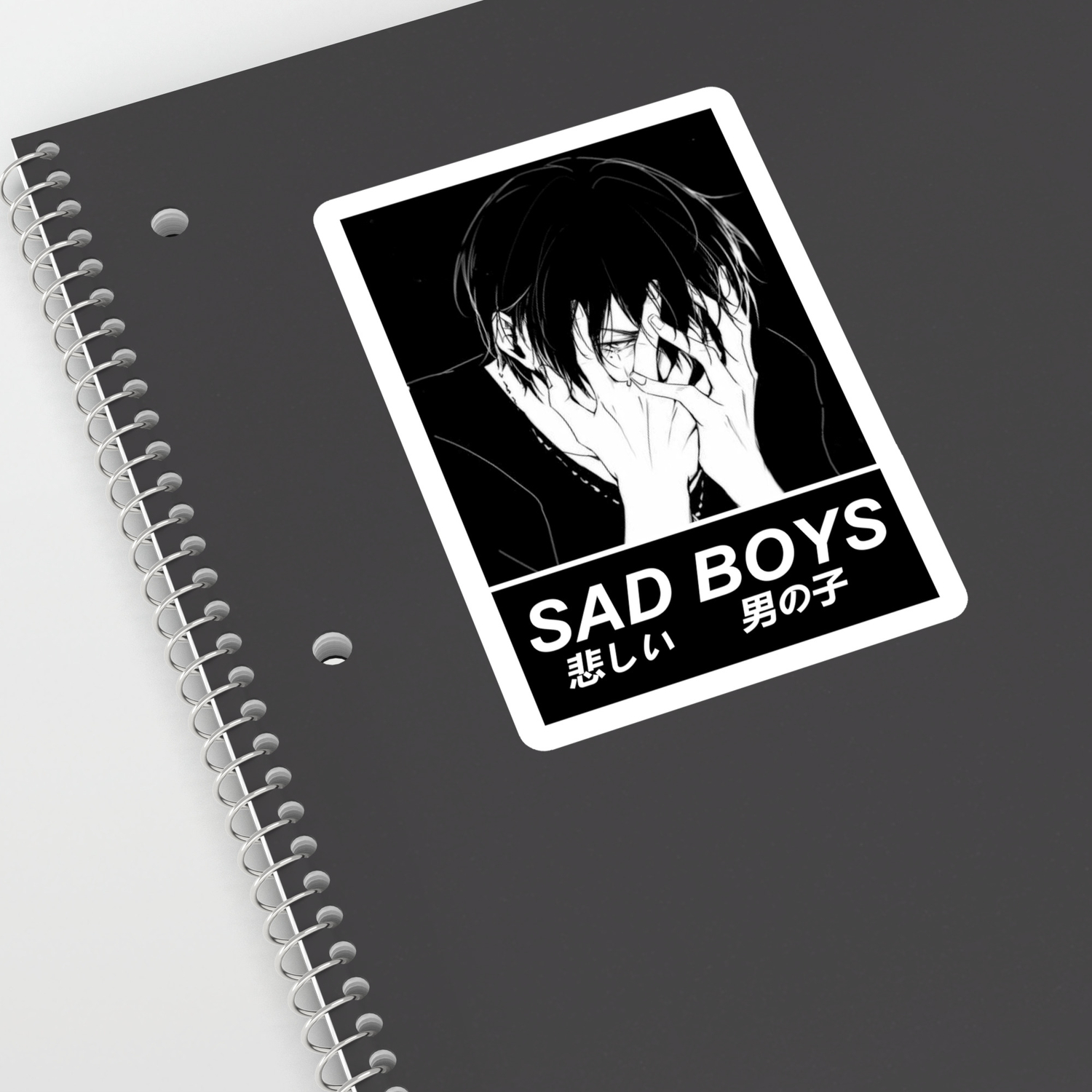 Sad Boys Sad Japanese Anime Aesthetic Sticker By Poser Boy