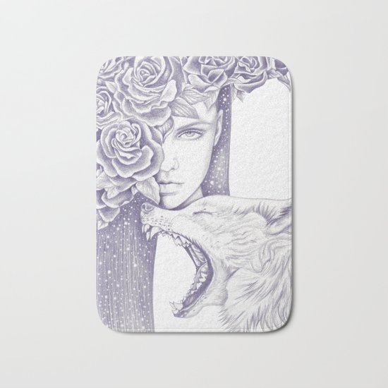 Night Of The Wolf Bath Mat