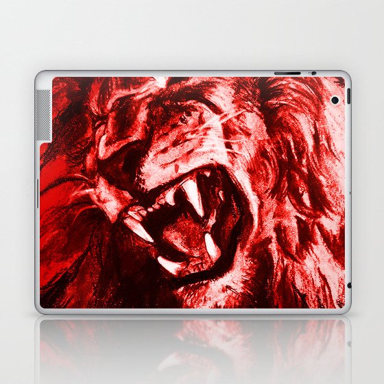 Panthera Leo Carboneum - Red Laptop & iPad Skin