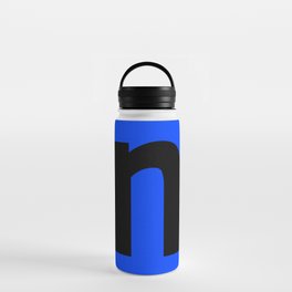 letter N (Black & Blue) Water Bottle