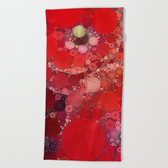 Red Poppies Beach Towel