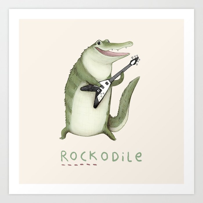 Rockodile Art Print