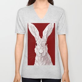 Red Rabbit  V Neck T Shirt