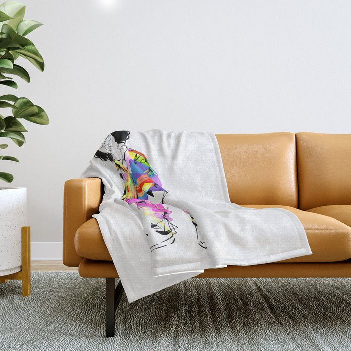 Go bold or go home Throw Blanket