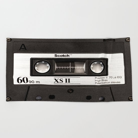 Cassette Tape Beach Towel
