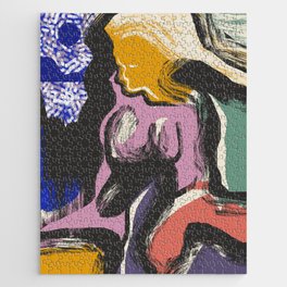 Painted nude abstraction Jigsaw Puzzle
