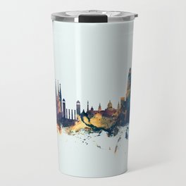 Barcelona Spain Skyline Travel Mug