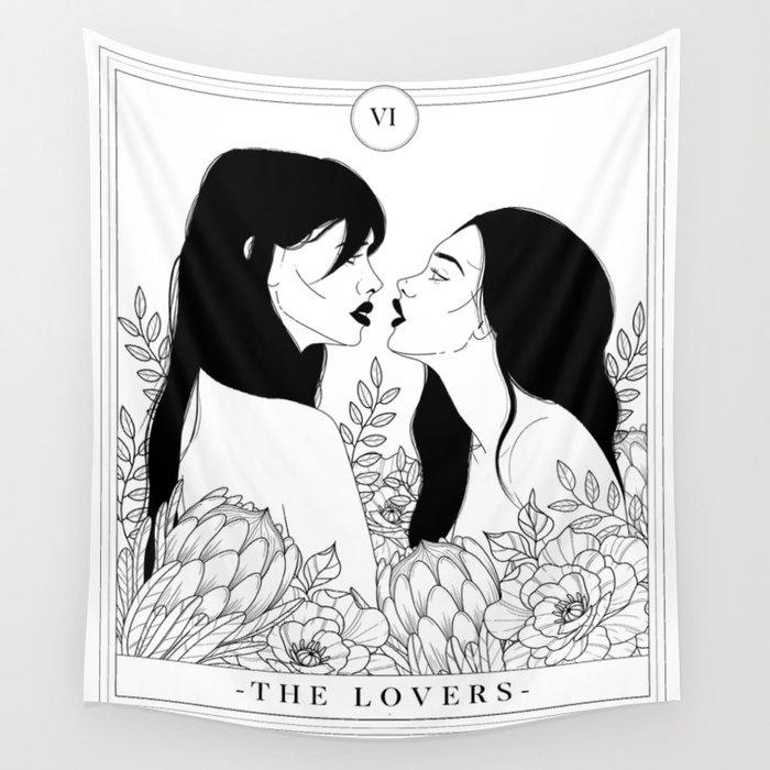 The lovers sales tarot card tapestry