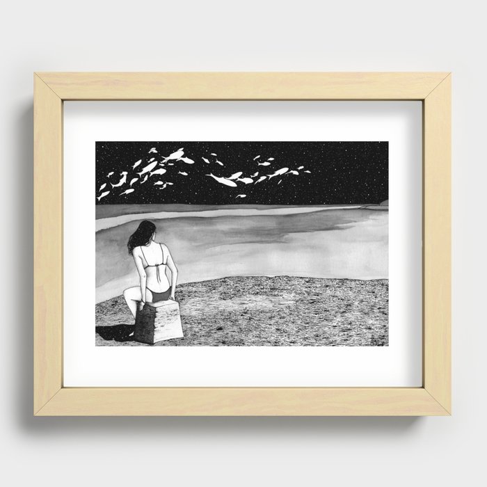 “ my mother is a fish.” 2# Recessed Framed Print