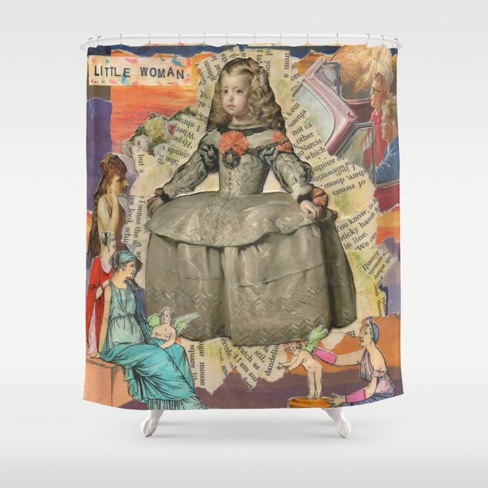 To Laugh at Oneself Collage Shower Curtain