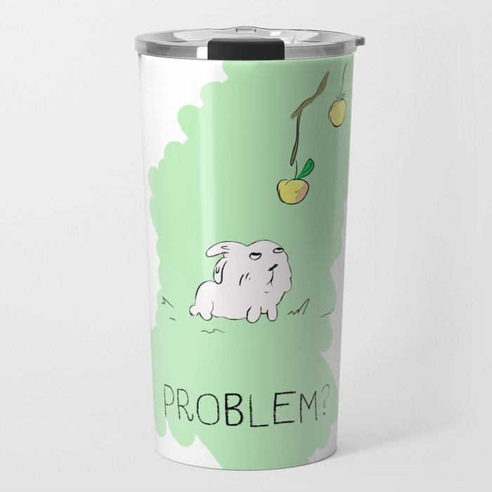 Bunny and Out-of-reach Apples Travel Mug