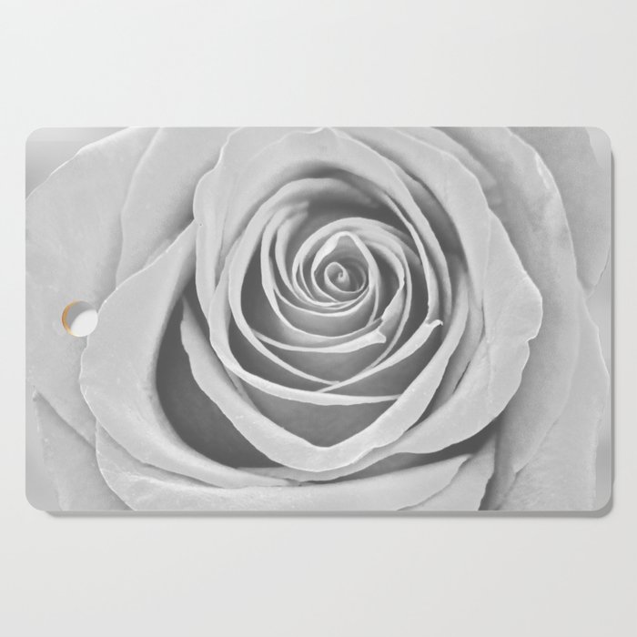 White Rose Flower Detail Macro Cutting Board
