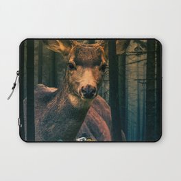 Meeting a Giant Deer Deep in the Forest Laptop Sleeve