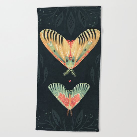 Moth Wings I Beach Towel