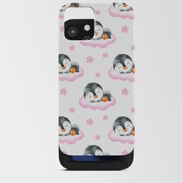 Sleepy Baby Girl Penguin iPhone Card Case