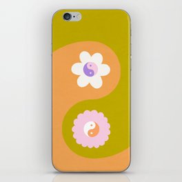 Duo floral yin yang abstract # matcha orange iPhone Skin