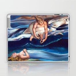 Angel of Love and Magic romantic lovers portrait painting by William Blake Laptop Skin