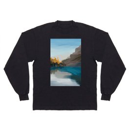 "Abstract Mountain Lake Forest Landscape" Long Sleeve T-shirt