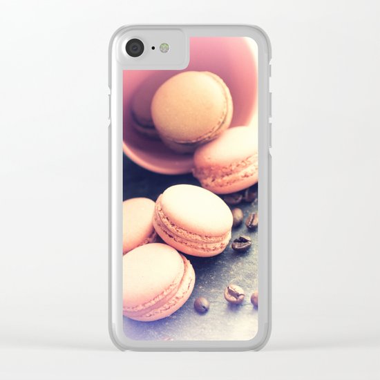 Sweet Cake with coffee beans Clear iPhone Case