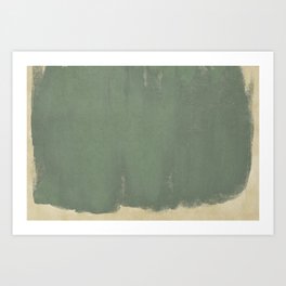 Minimal Abstract Green Colorfield Painting 01 Art Print