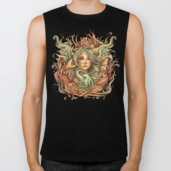 Elephants Biker Tank