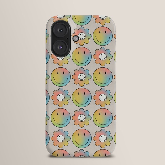 Smiley & Flower Smiley iPhone Case by tartagain | Society6